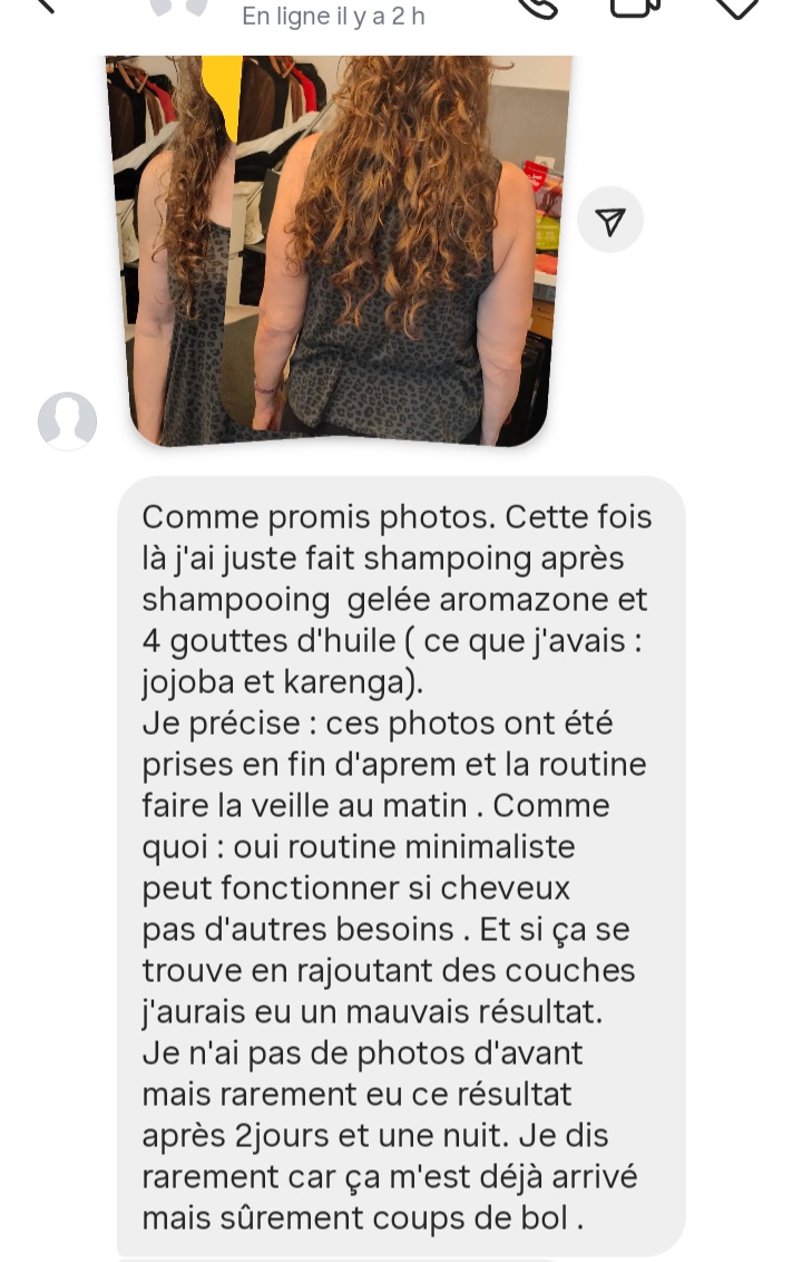 tenue des boucles avec routine minimaliste