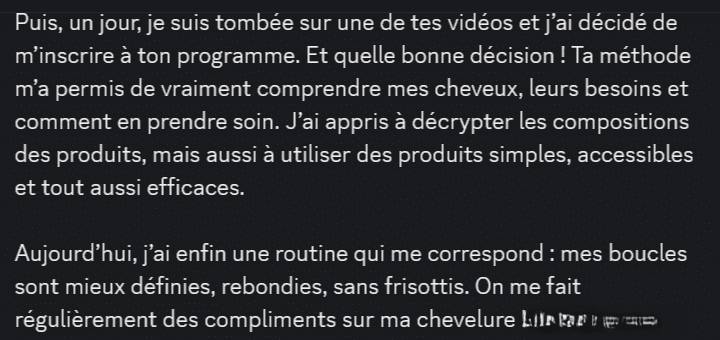avoir moins de produits cheveux